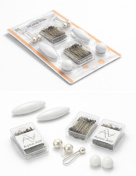 8 in 1 hijab pins pack white with magnets snag free pins glider pins and boxed straight pins set
