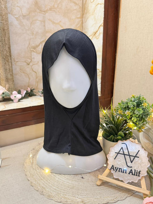 Black ninja cap full coverage under hijab, modest wear head and neck covering cap