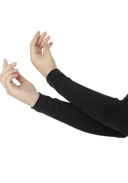 Black plain sleeves extenders for modest fashion and everyday layering