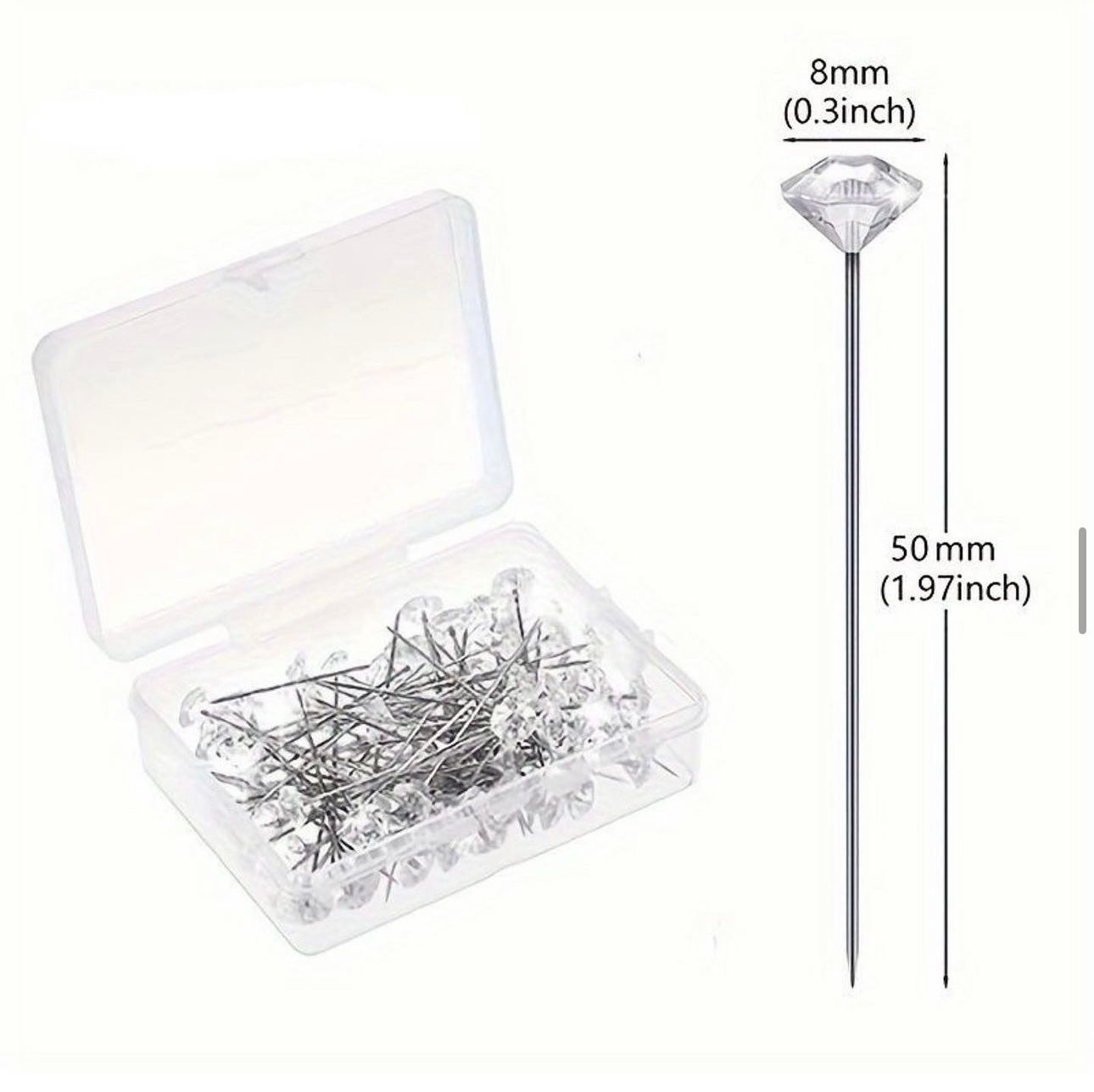 Crystal hijab pins box of 30 by Aynn Alif Pakistan featuring elegant embellished scarf pins for formal hijab styling.
