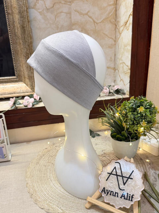 Light grey tube underscarf band soft hijab base