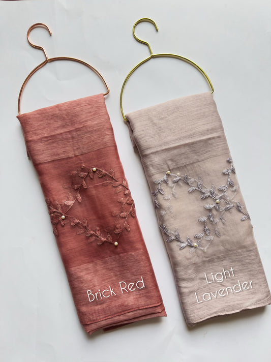 Cotton Silk Embroidered Hijabs