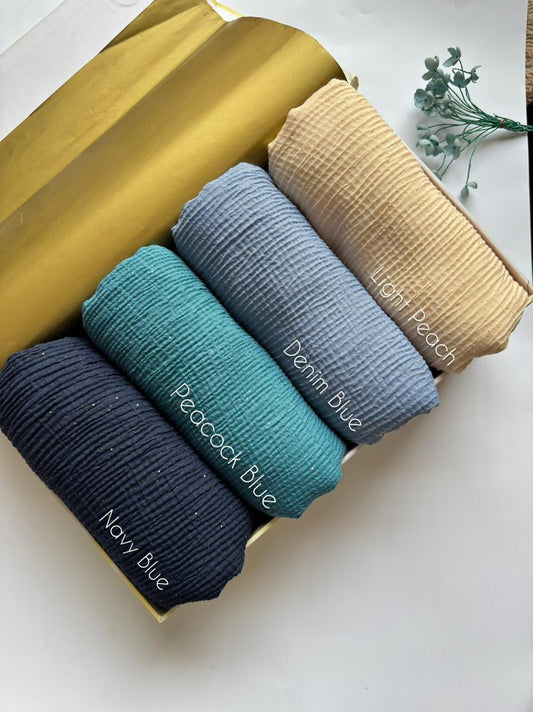 Glitter Crumpled Lawn Hijabs