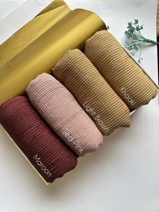 Glitter Crumpled Lawn Hijabs