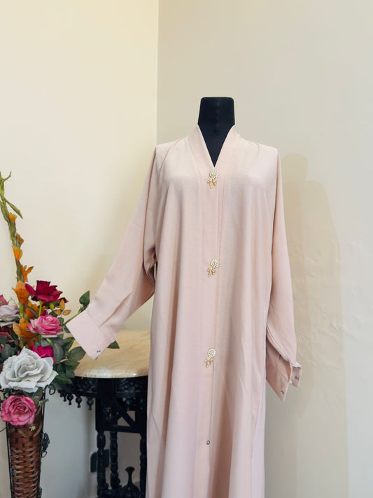 Front Open Crushed Nidah Abaya