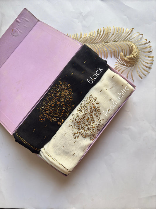 Stones Studded Turkish Lawn Hijabs