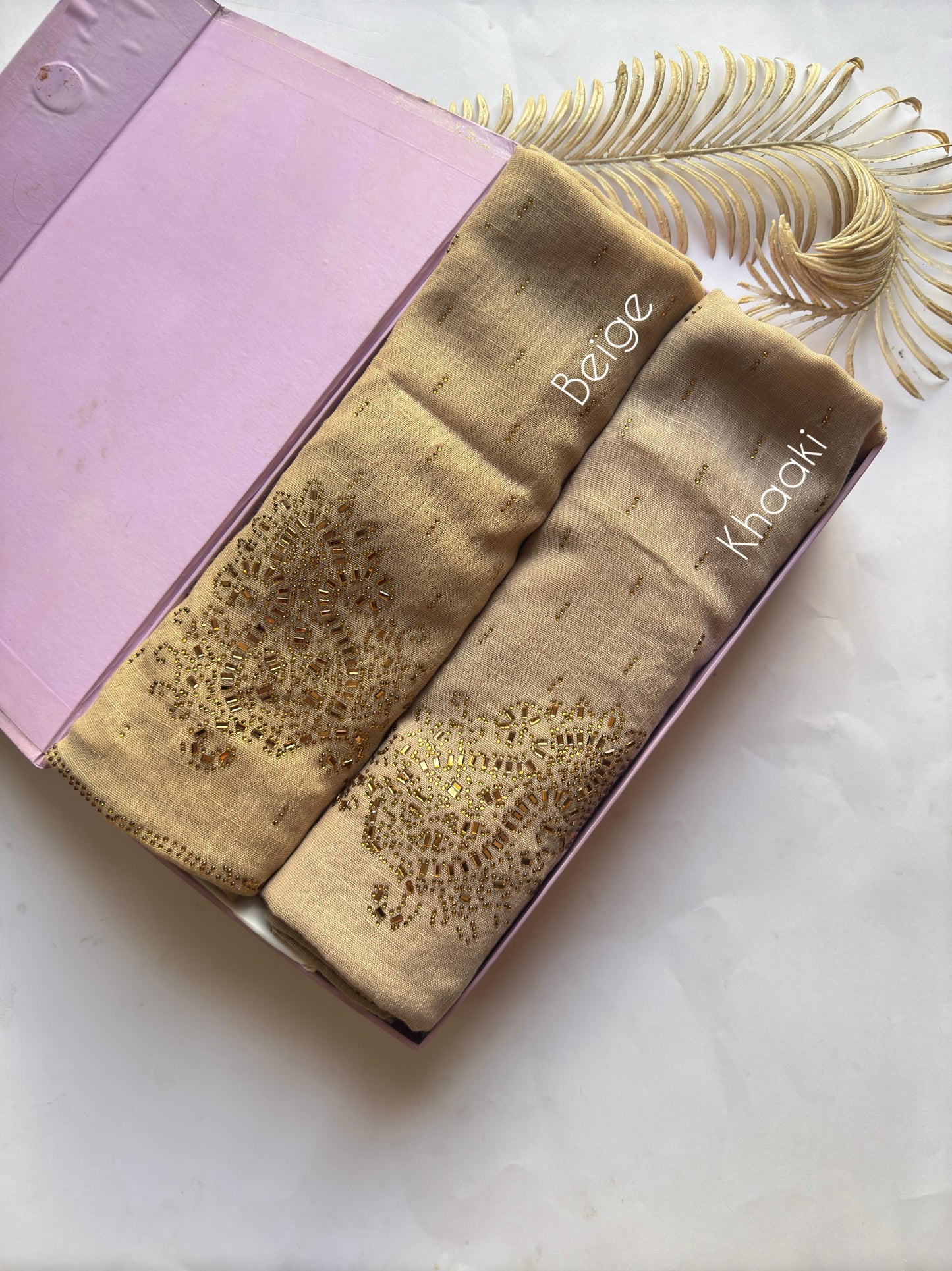 Stones Studded Turkish Lawn Hijabs