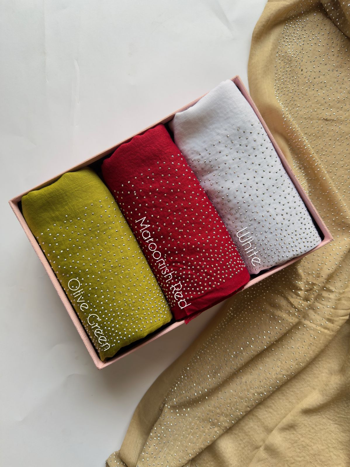 Stones Studded Turkish Hijabs