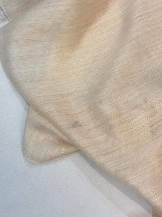 Cotton Silk Hijab With Embroidered Organza Border