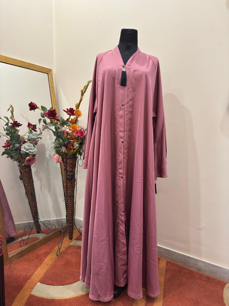 Front Open Nidah Abaya With Double Flare