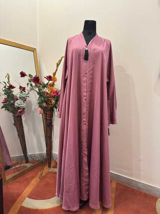 Front Open Nidah Abaya With Double Flare