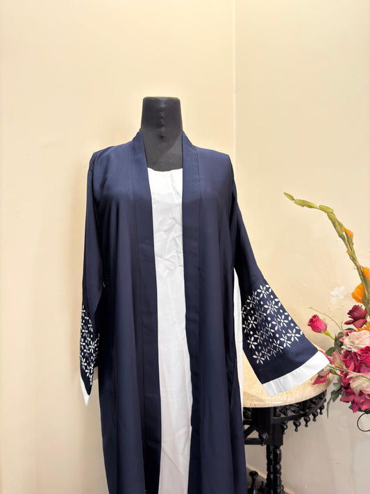 Laser Cut Kimono Abaya