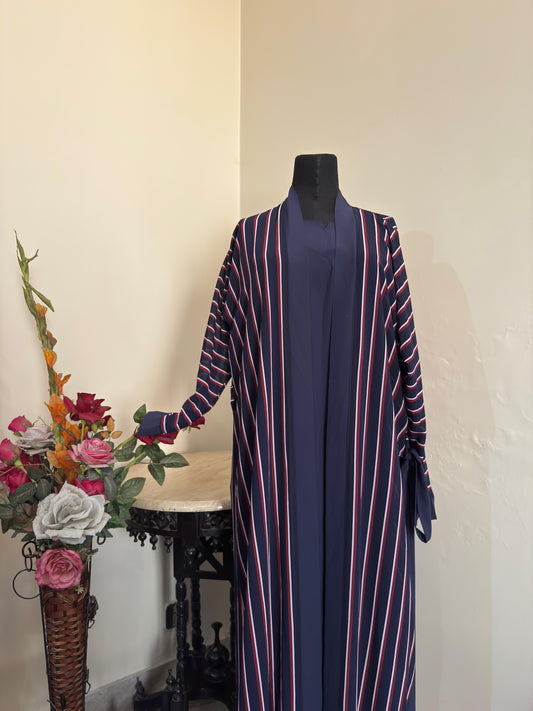 Striped Kimono Abaya