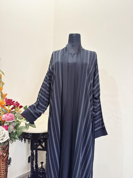 Striped Kimono Abaya