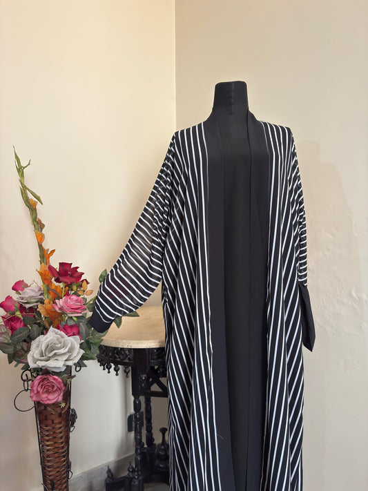 Striped Kimono Abaya