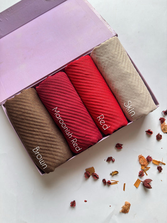 Lawn Zari Pleated Hijabs