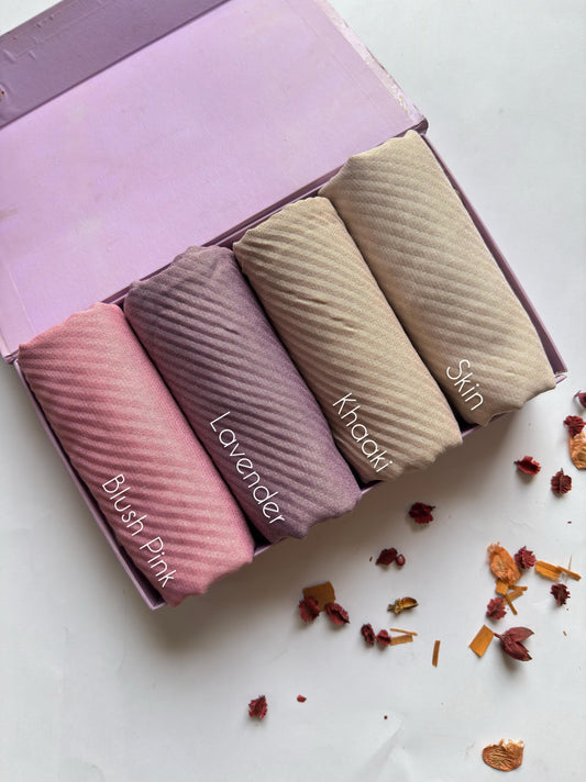 Lawn Zari Pleated Hijabs