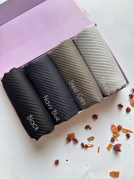 Lawn Zari Pleated Hijabs