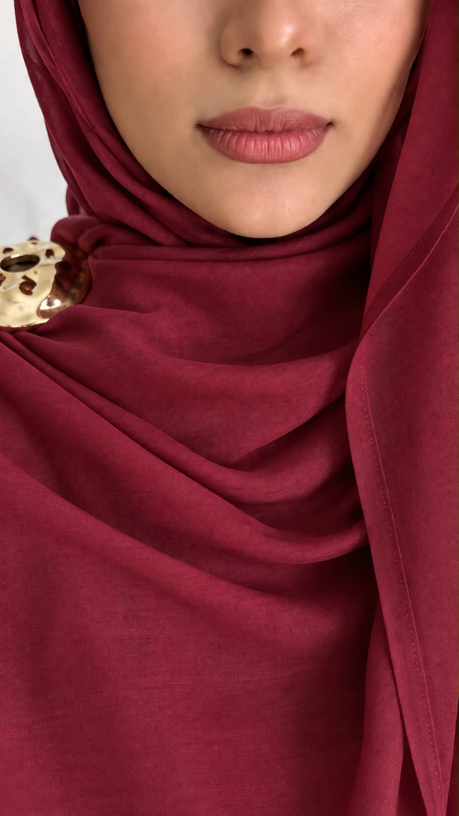 Berry Red- Plain Modal Hijab