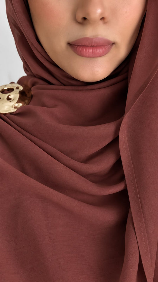 Rustic Brown- Plain Modal Hijab