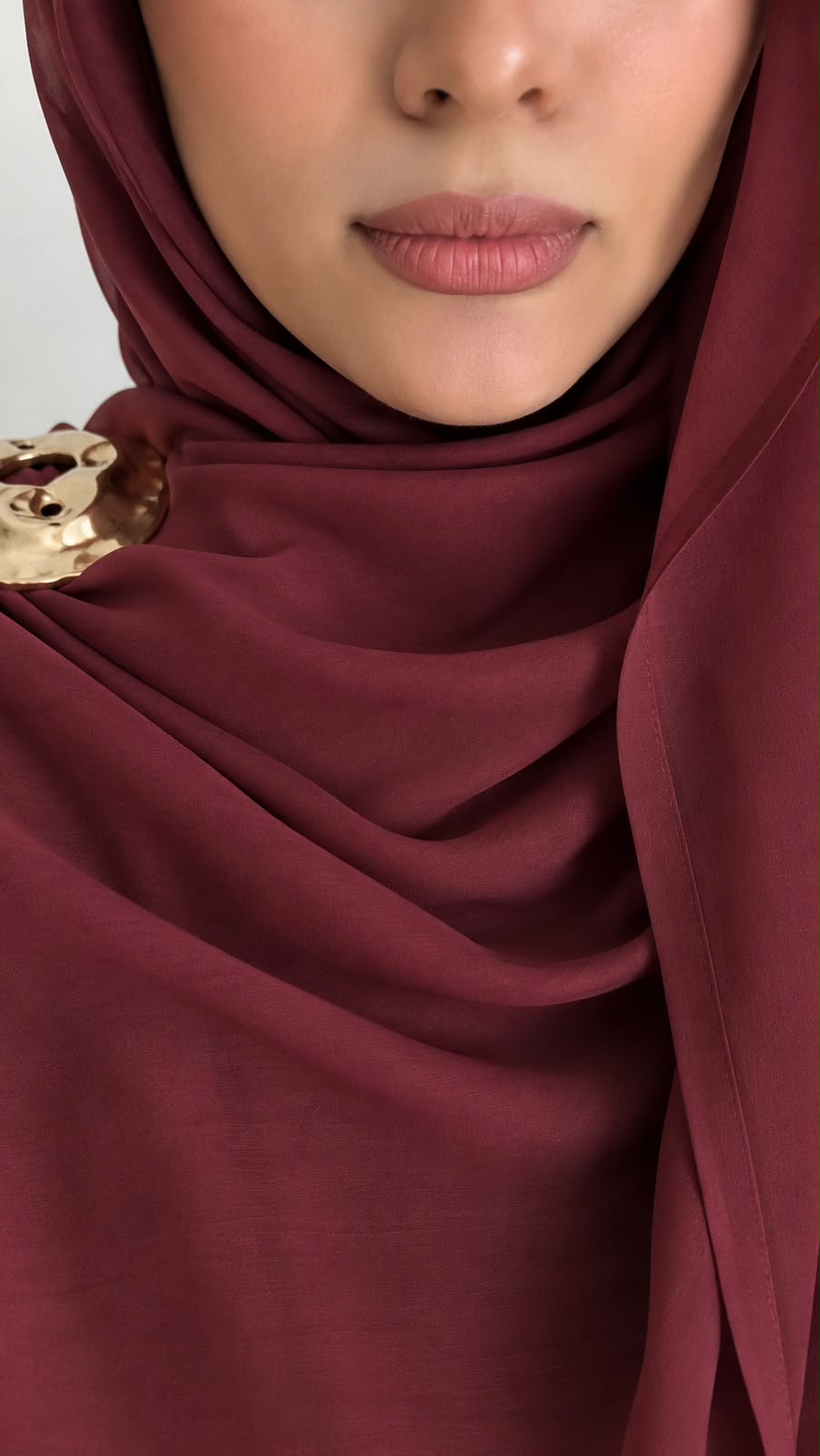 Maroon- Plain Modal Hijab — Extra Large