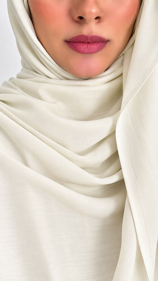 Cream- Plain Modal Hijab