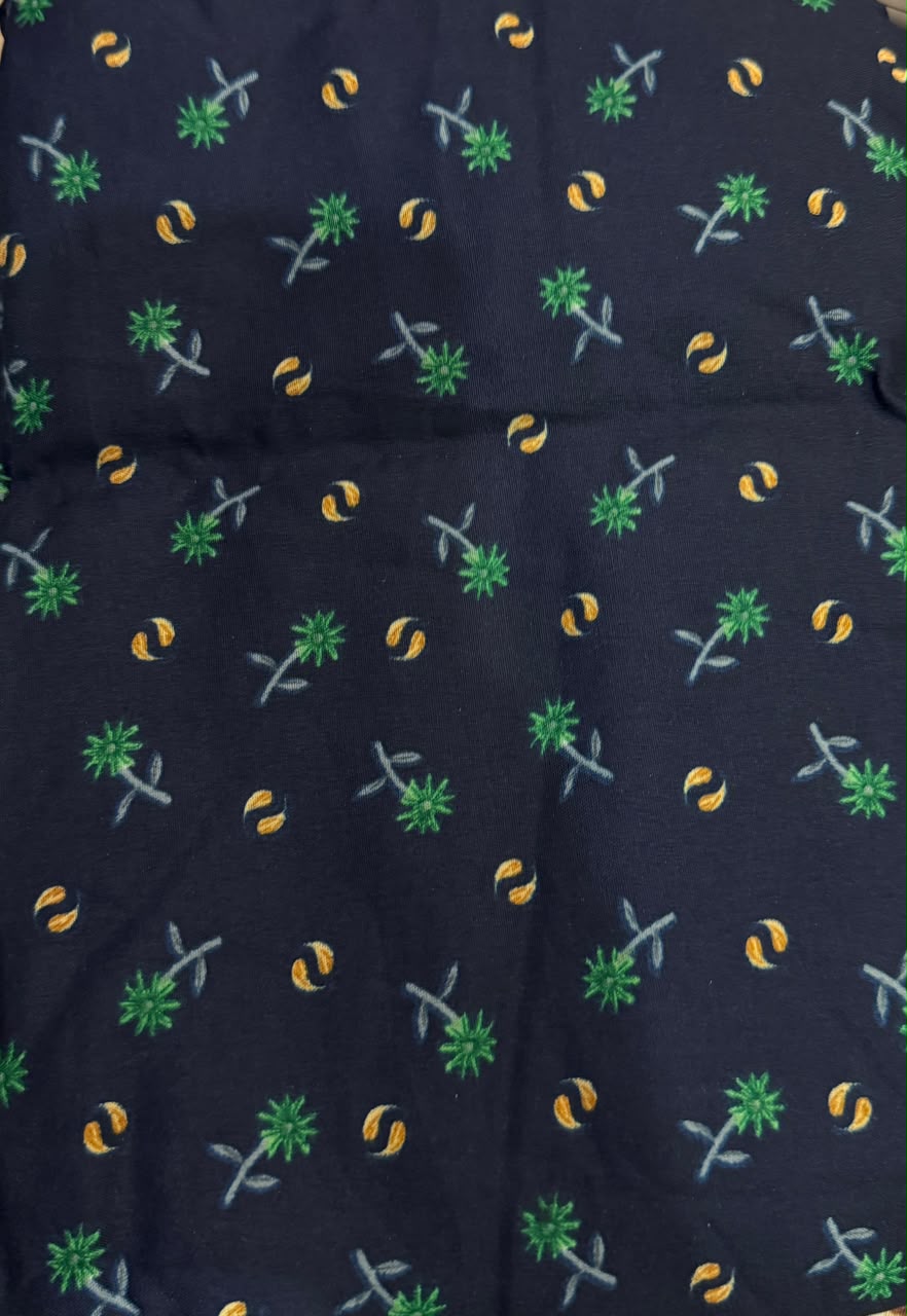 Navy Blue Mini Floral Print Lawn Namaz Chaadar
