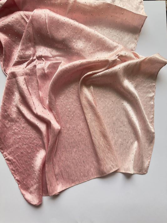 Stones Studded Ombre Silk Hijab