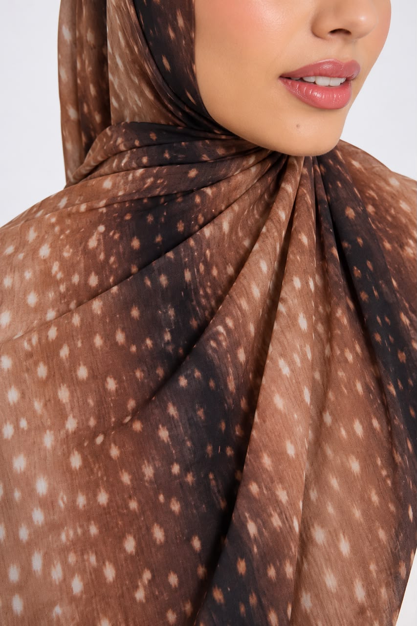 Deer Print Modal Lawn Hijab