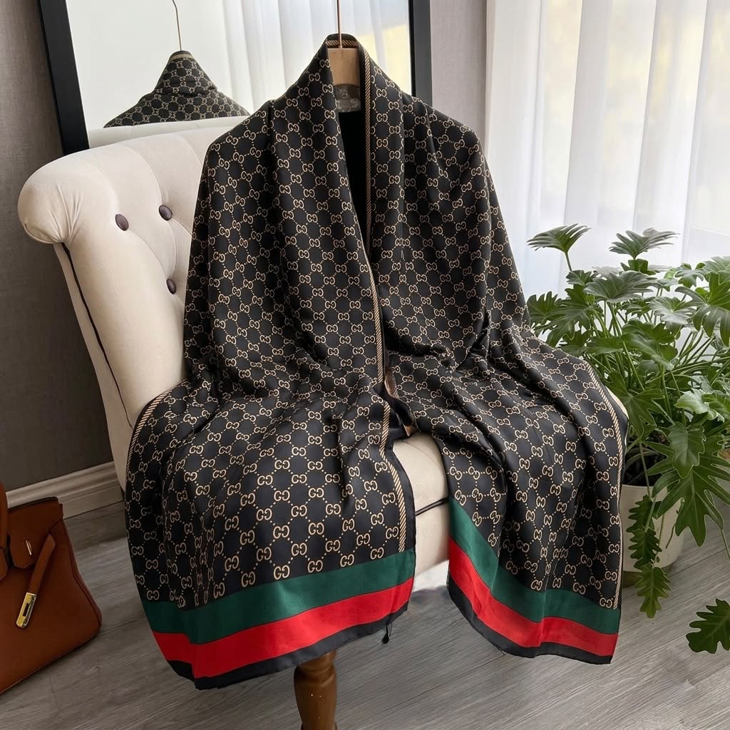 Black Rouge Signature Silk Scarf
