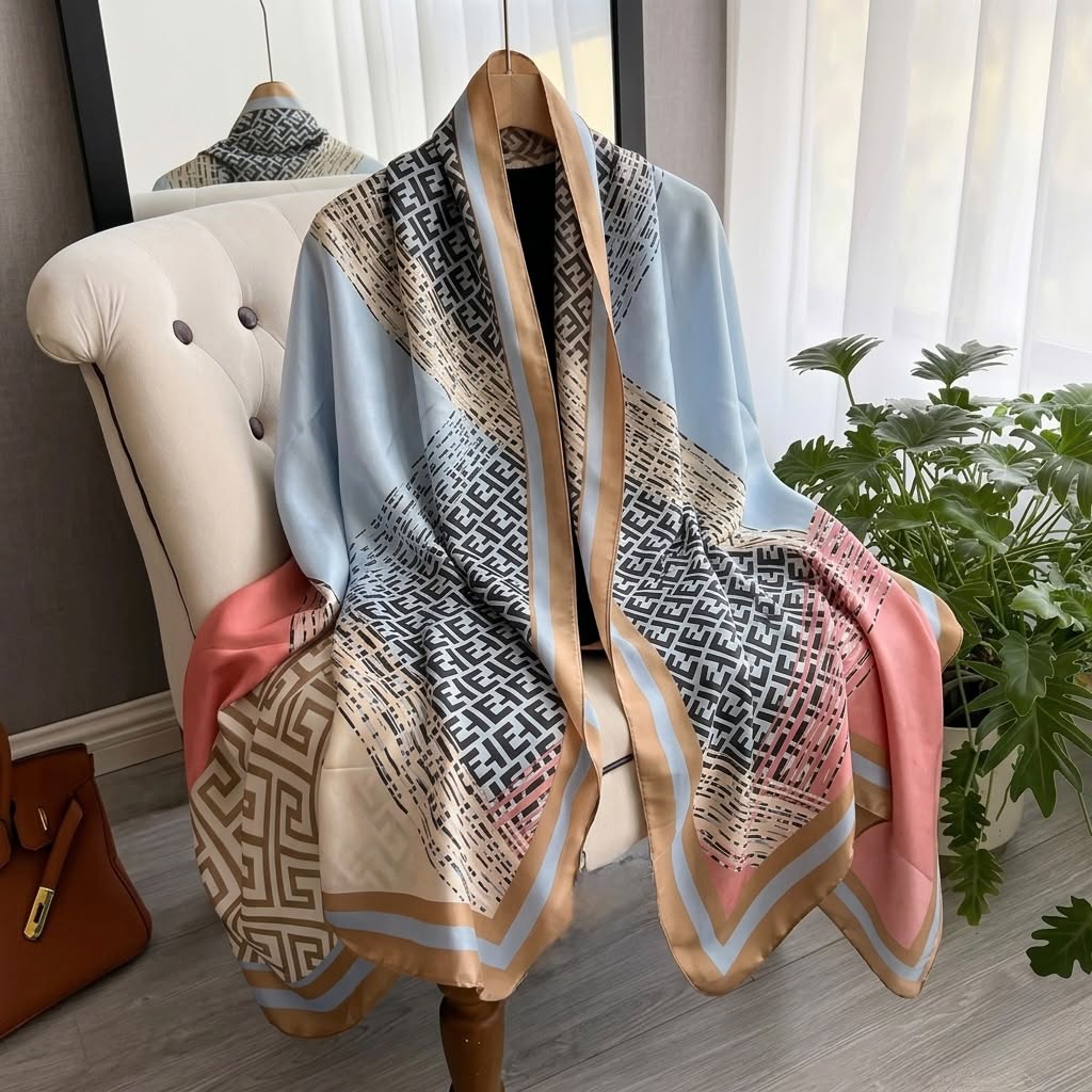 Branded Printed Silk Scarf