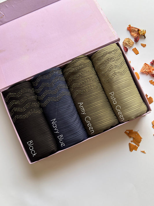 Stones Studded Ribbed Jersey Hijabs