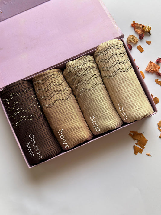 Stones Studded Ribbed Jersey Hijabs