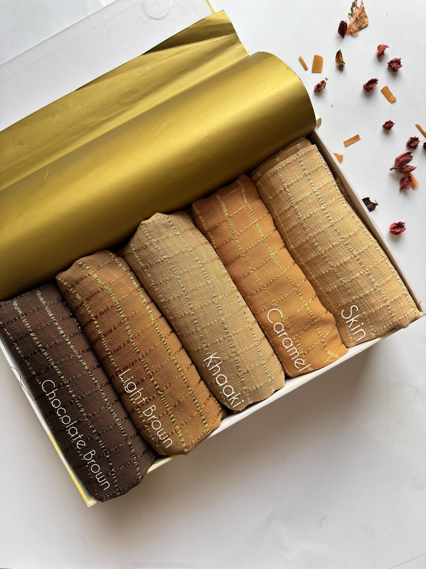 Ribbed Chiffon Georgette Hijabs