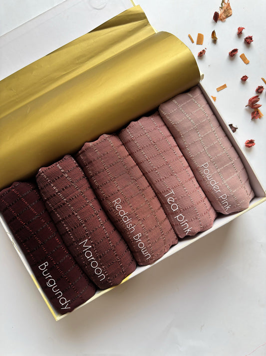 Ribbed Chiffon Georgette Hijabs