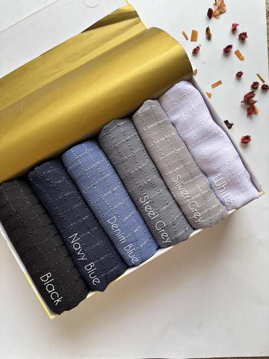 Ribbed Chiffon Georgette hijabs