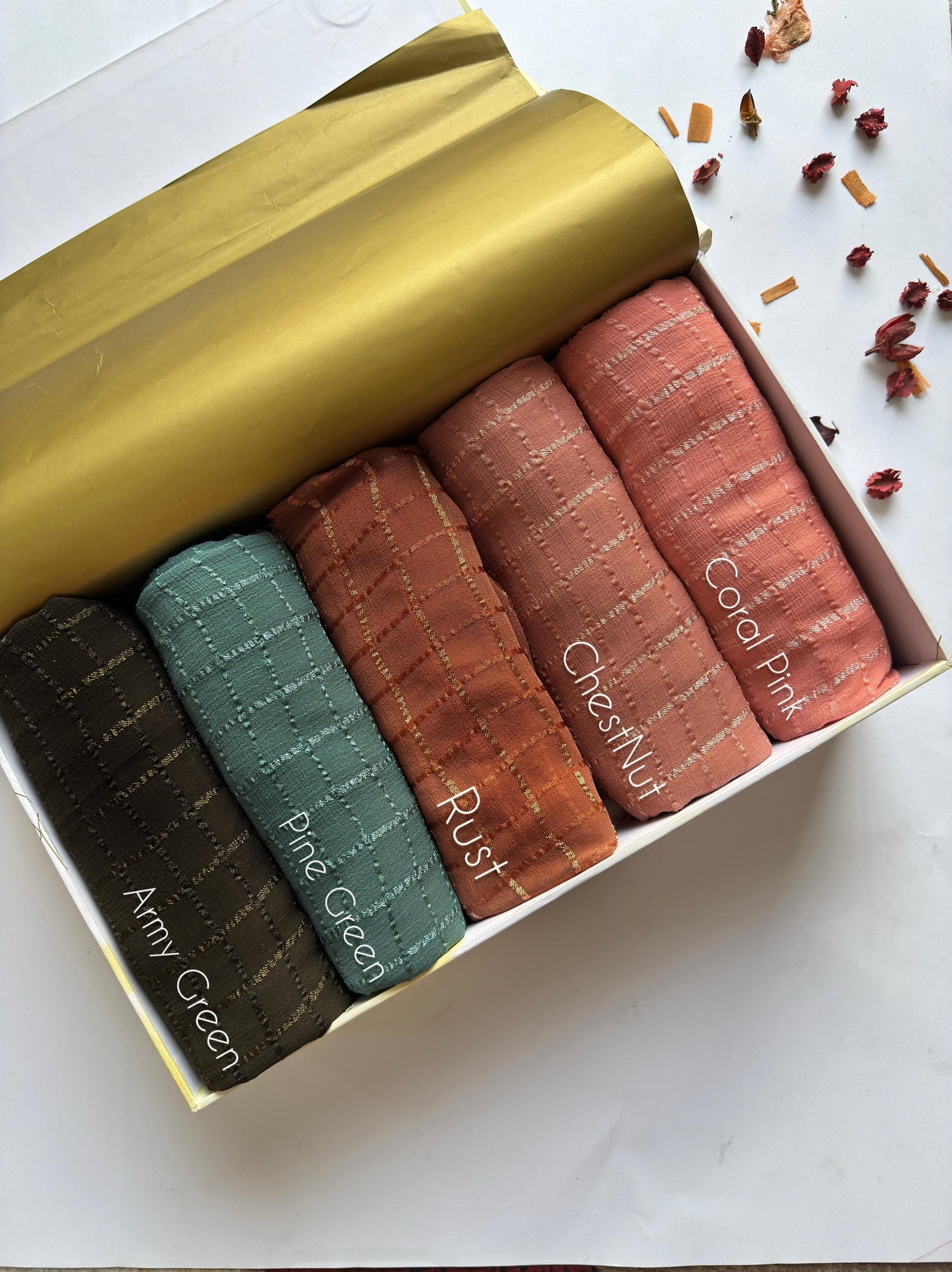 Ribbed Chiffon Georgette Hijabs