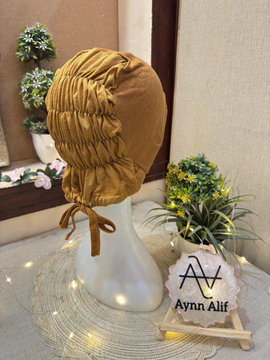 Ruched Tie Back Hijab Cap