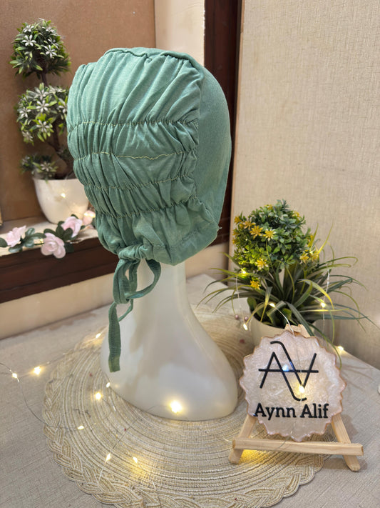 Ruched Tie Back Hijab Cap