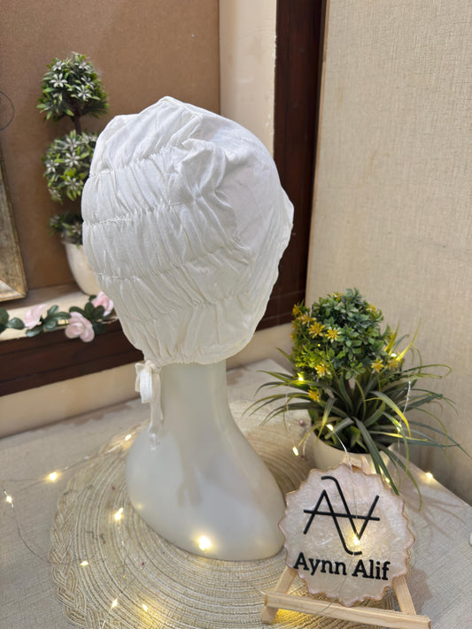 Ruched Tie Back Hijab Cap