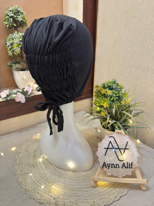 Ruched Tie Back Hijab Cap