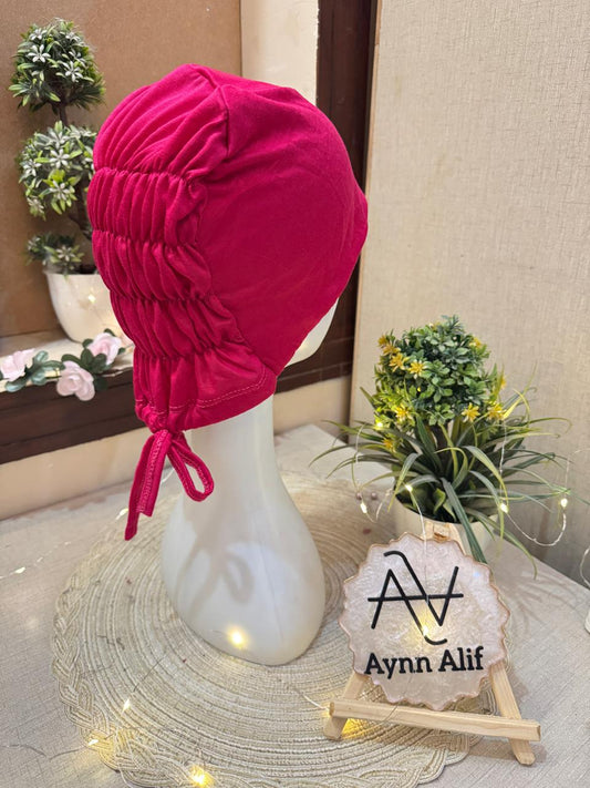 Ruched Tie Back Hijab Cap