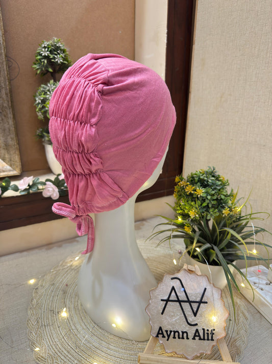 Ruched Tie Back Hijab Cap