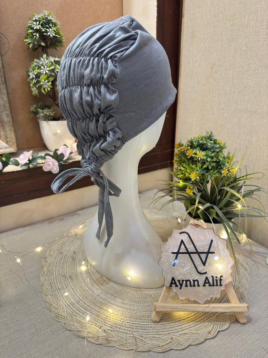 Ruched Tie Back Hijab Cap