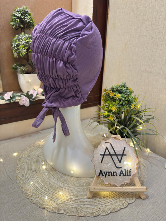 Ruched Tie Back Hijab Cap