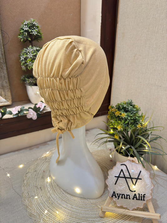 Ruched Tie Back Hijab Cap