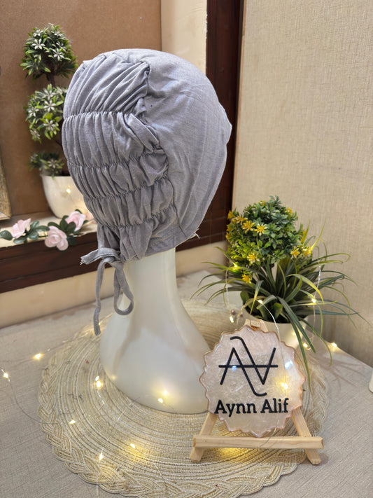 Ruched Tie Back Hijab Cap