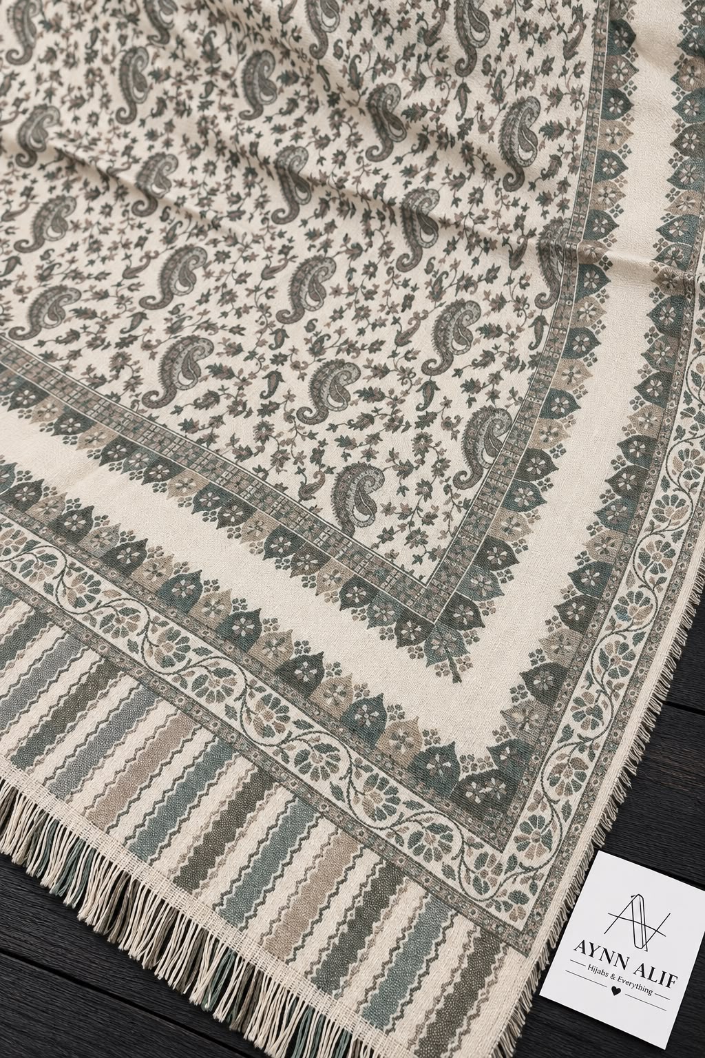 Green Kashmiri Kani Shawl