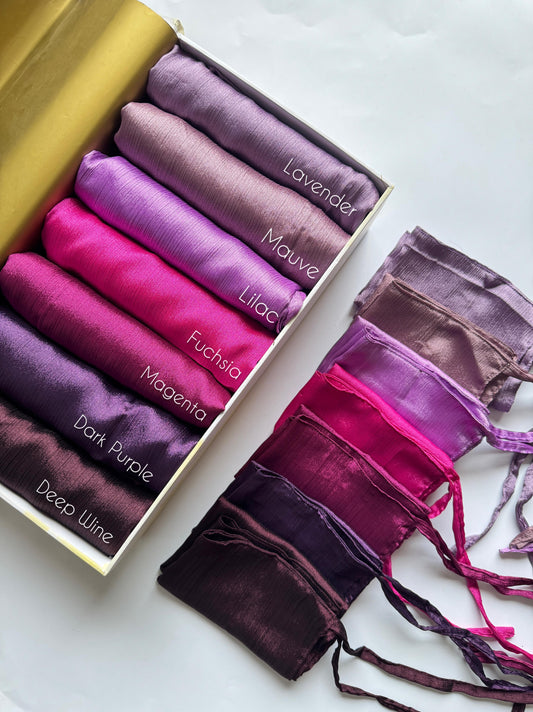 Crinkle Silk Hijab Niqab Sets