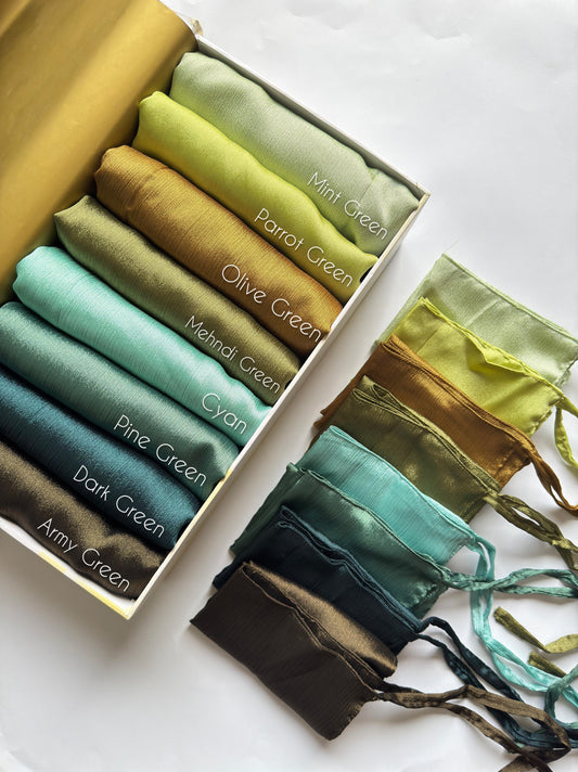 Crinkle Silk Hijab Niqab Sets